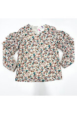 Hayden Tween Cream Printed Ruffle Sleeve Top