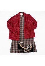 Hayden Tween Fringed Edge Round Neck Shift Dress