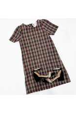 Hayden Tween Fringed Edge Round Neck Shift Dress