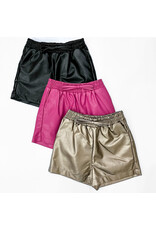 Tween Gold Faux Leather Shorts