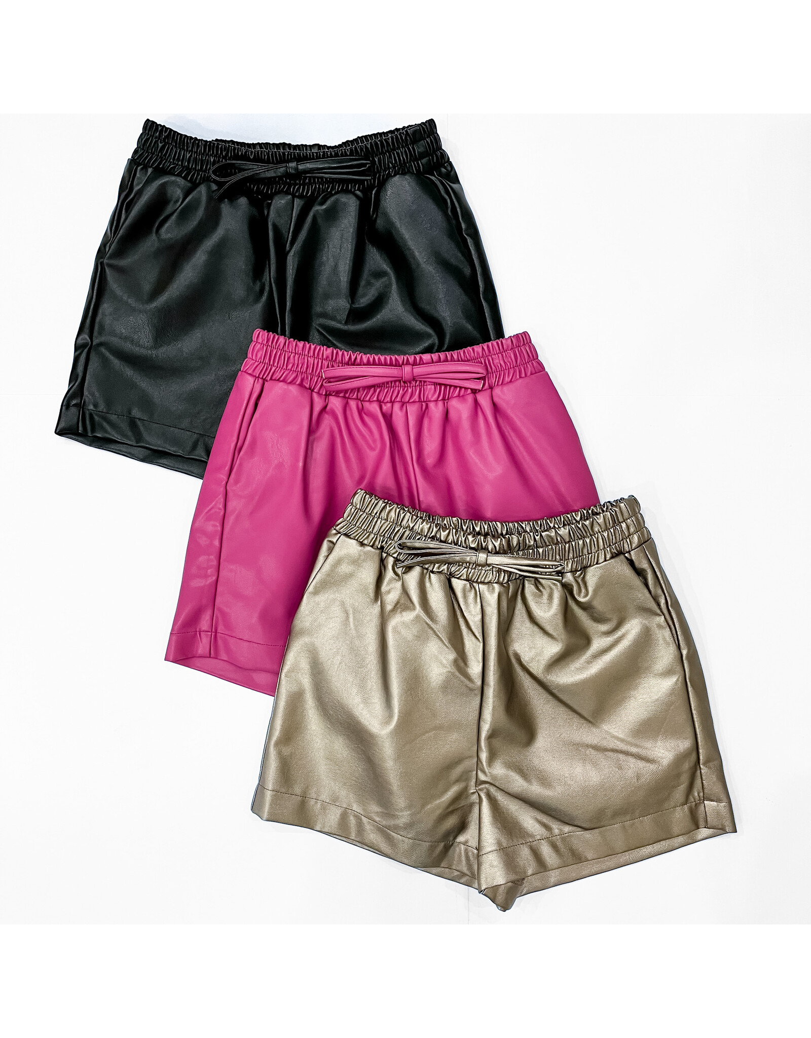 Tween Gold Faux Leather Shorts