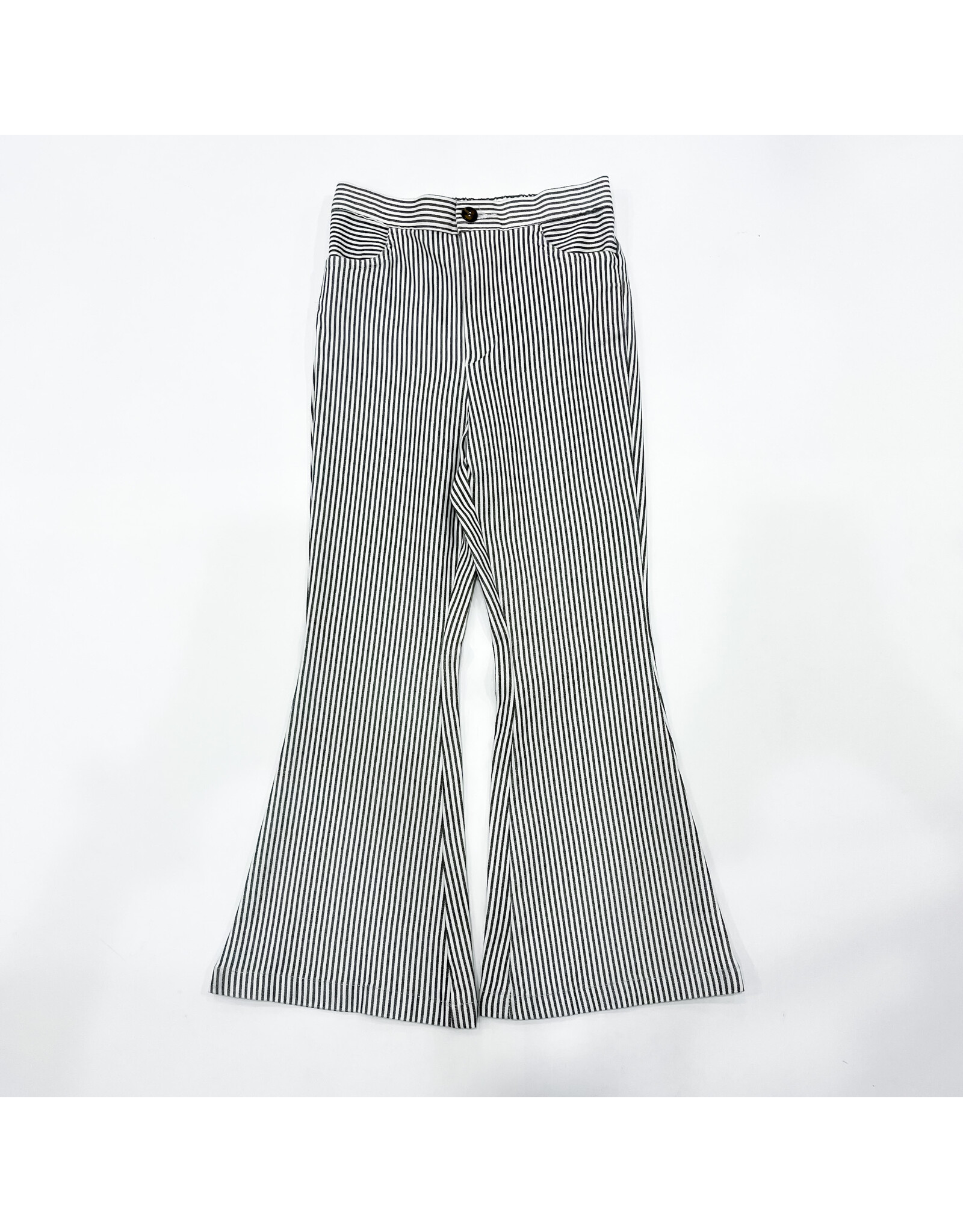 Tween Grey Pin Stripe Flared Pants