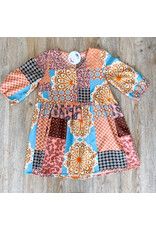 Hayden Tween Orange Patch Print Dress