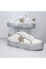 White Gold Glitter Amaze Sneakers
