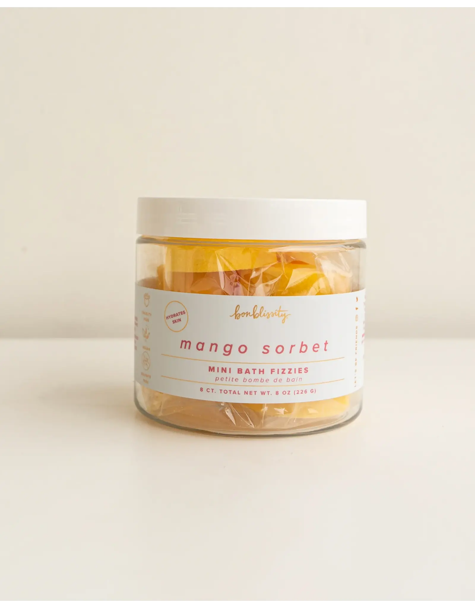 Bonblissity Mini Bath Fizzies - Mango Sorbet