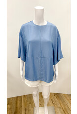 Sky Boxy Rayon Top