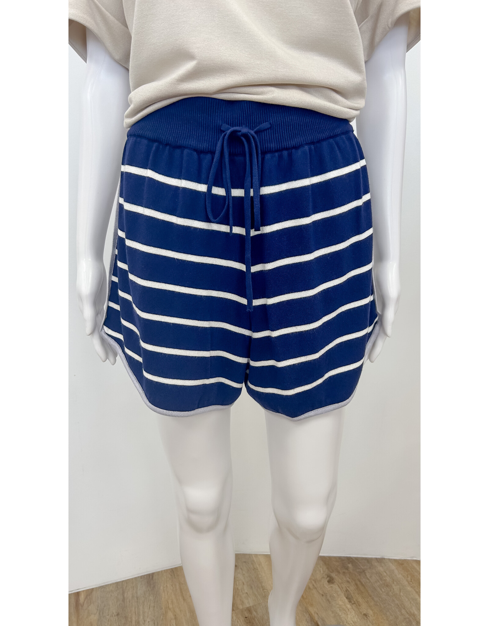 Navy striped shorts hotsell