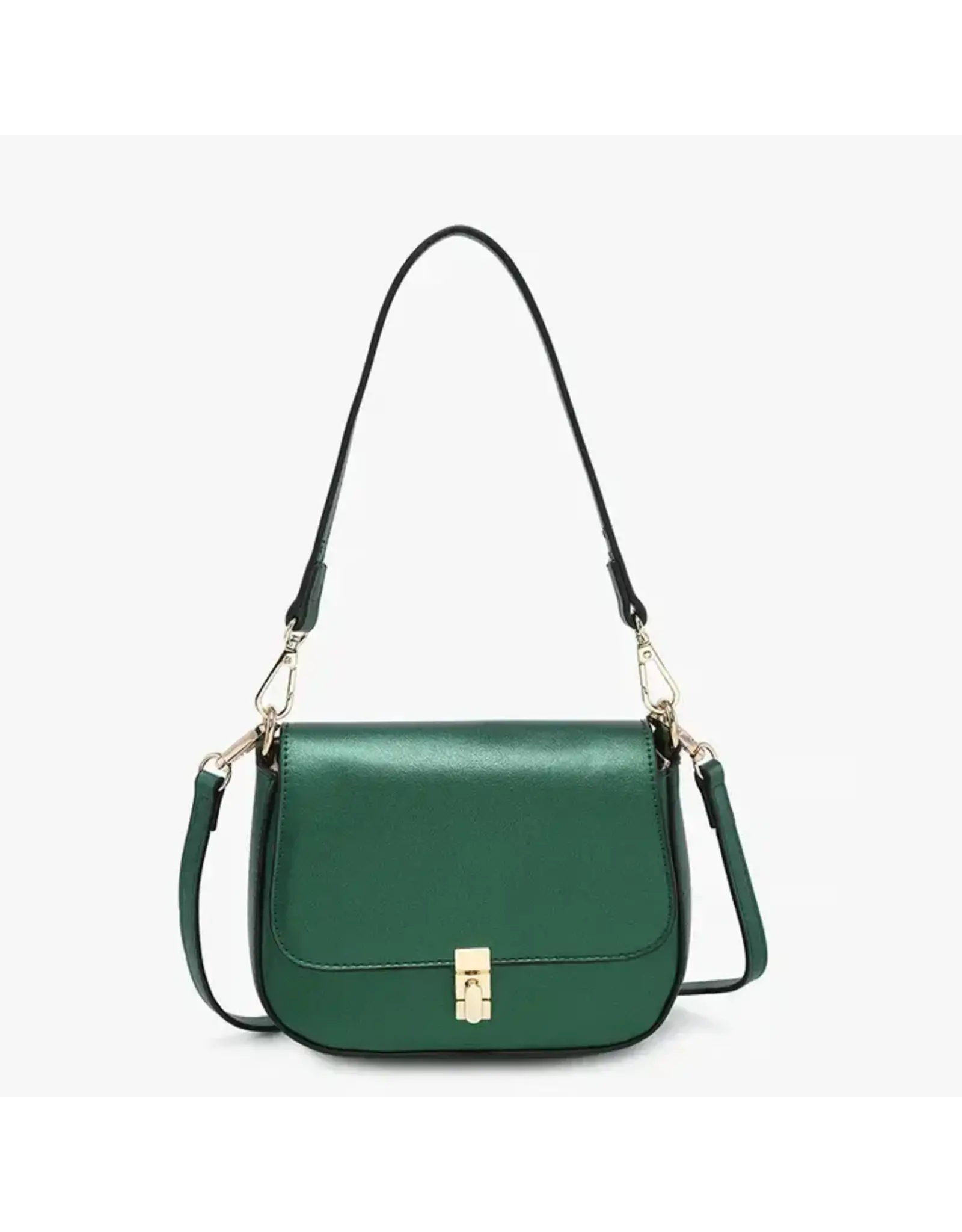 Jen & Co Grecia Metallic Crossbody Bag - Emerald