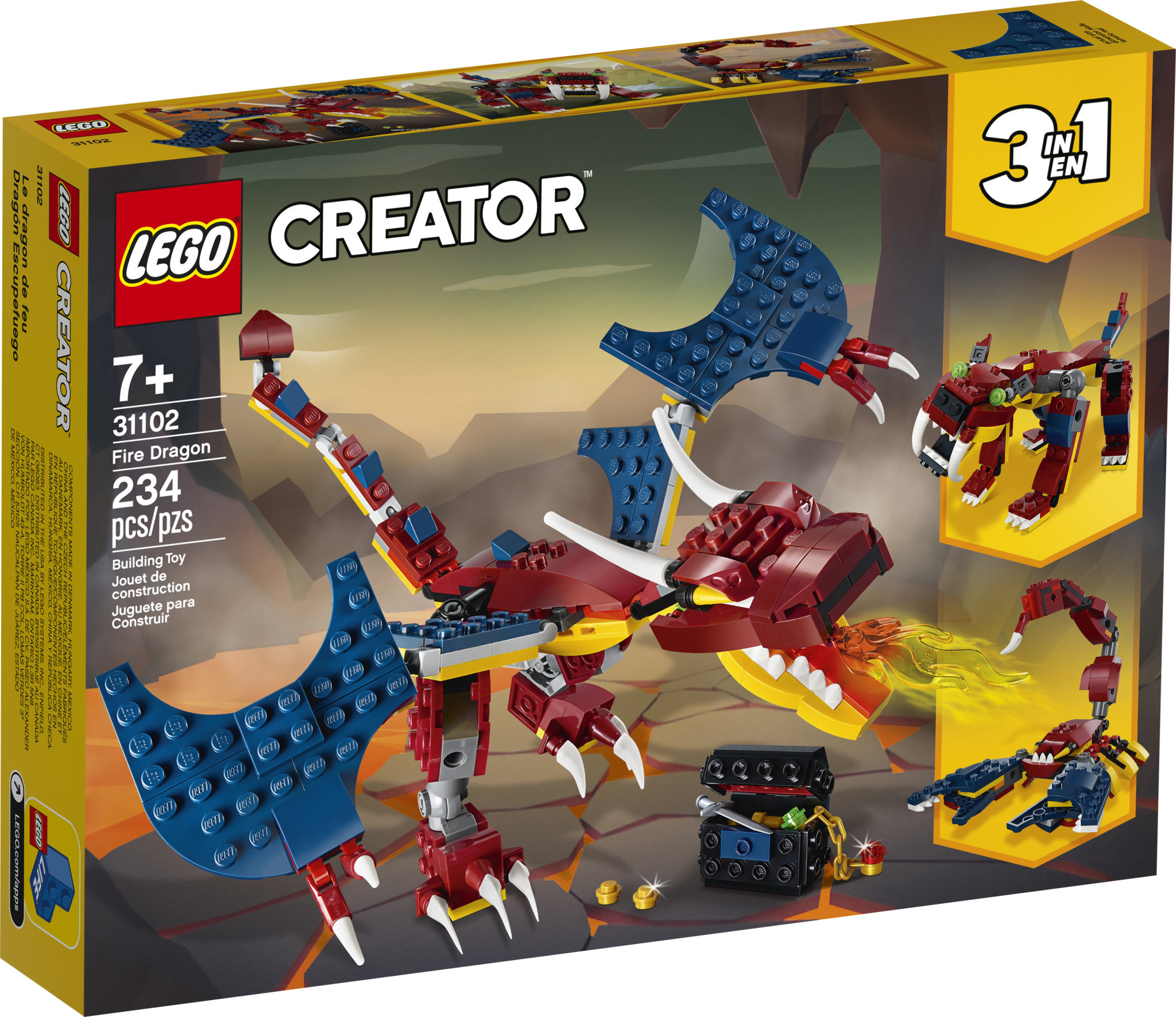 lego creator mythical creatures dragon toy set