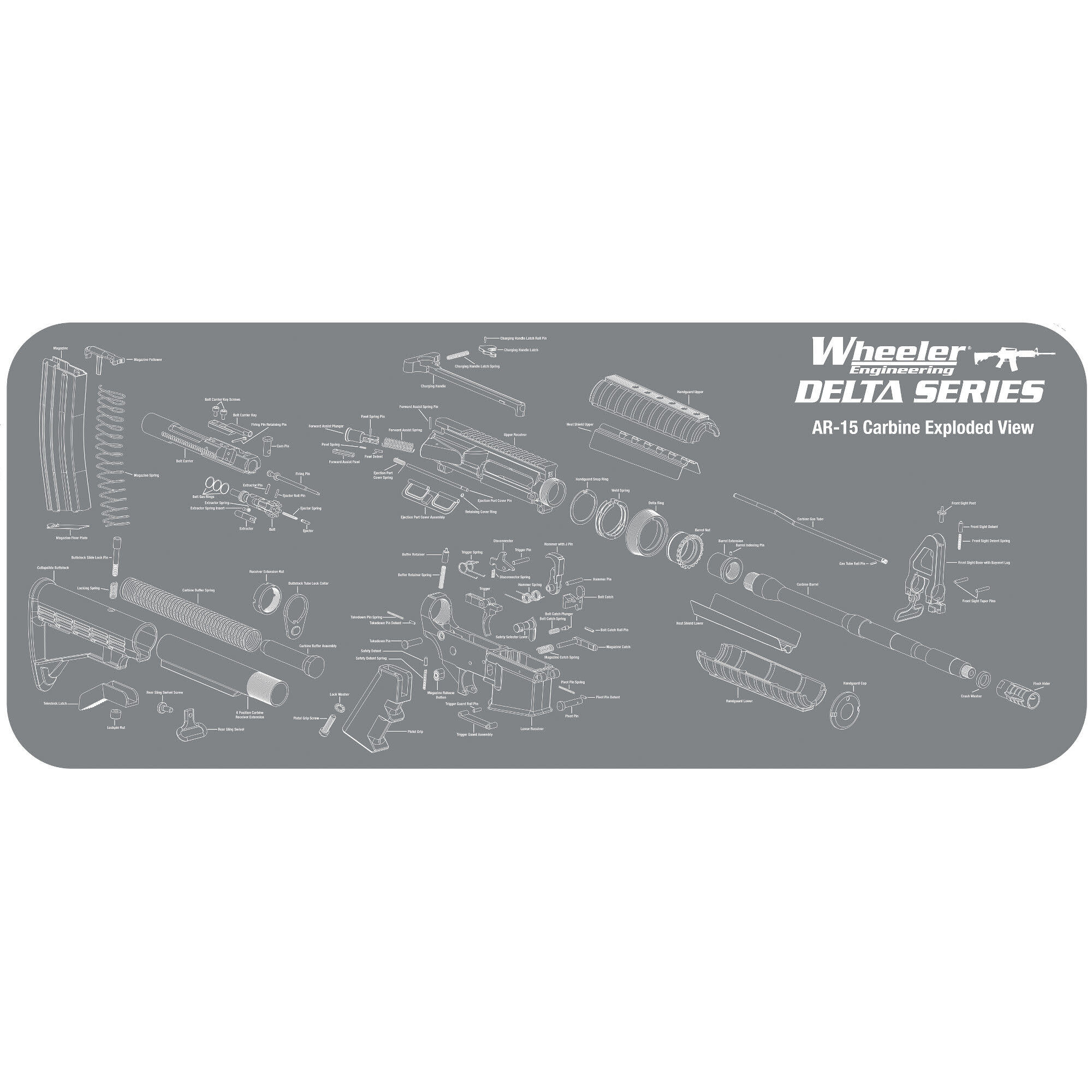 Wheeler AR-15 Maintenance Mat Gray Large