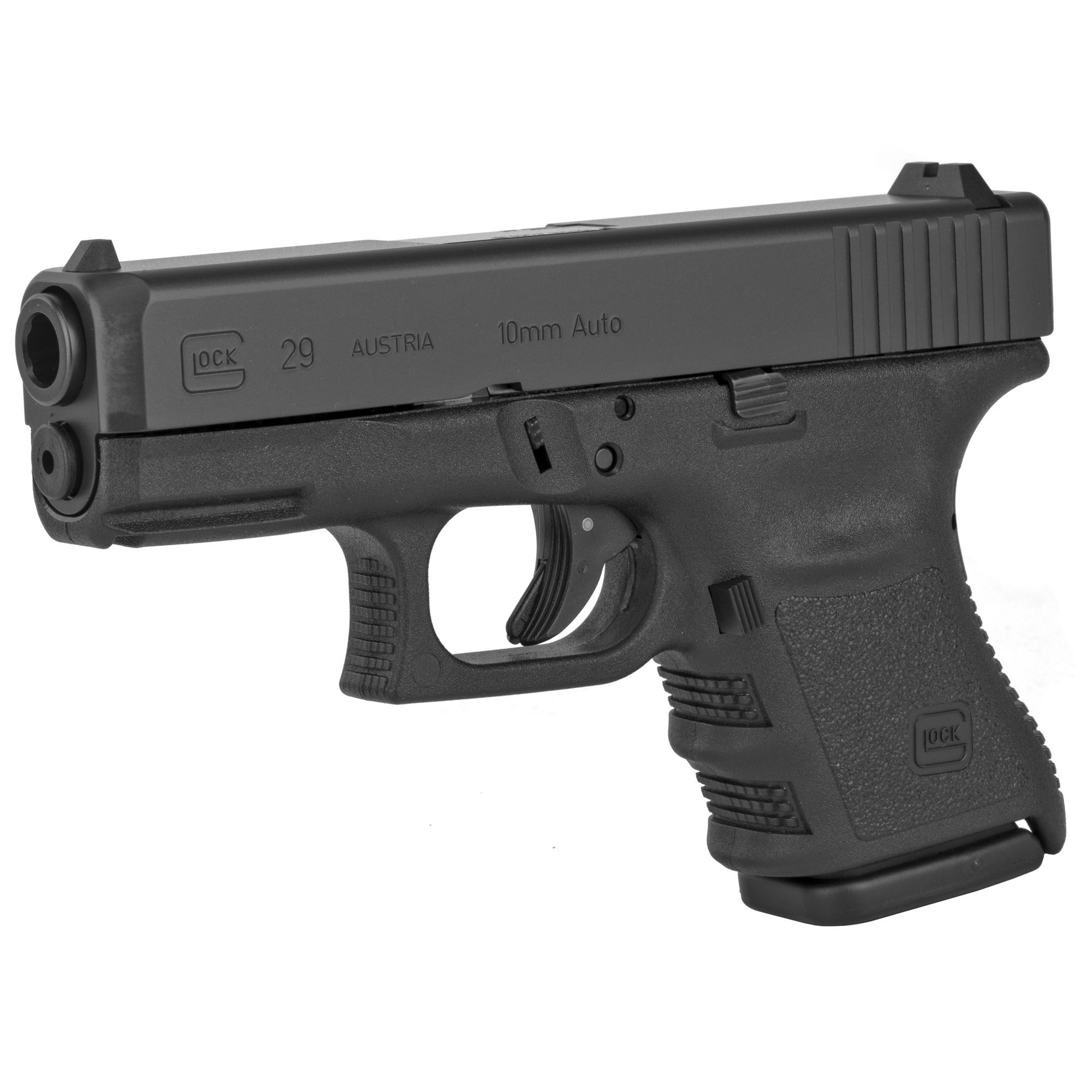 Glock G29SF Gen3 10mm 3.78" BLK/BLK (2)10RD Pistol (CA Comp)
