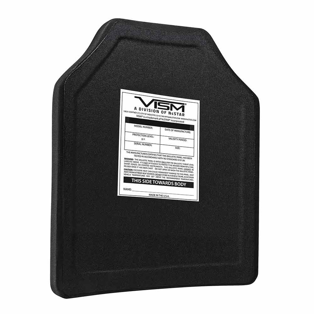 VISM PE Ballistic Plate Set - 10"X12" - STR's Cut Level III+