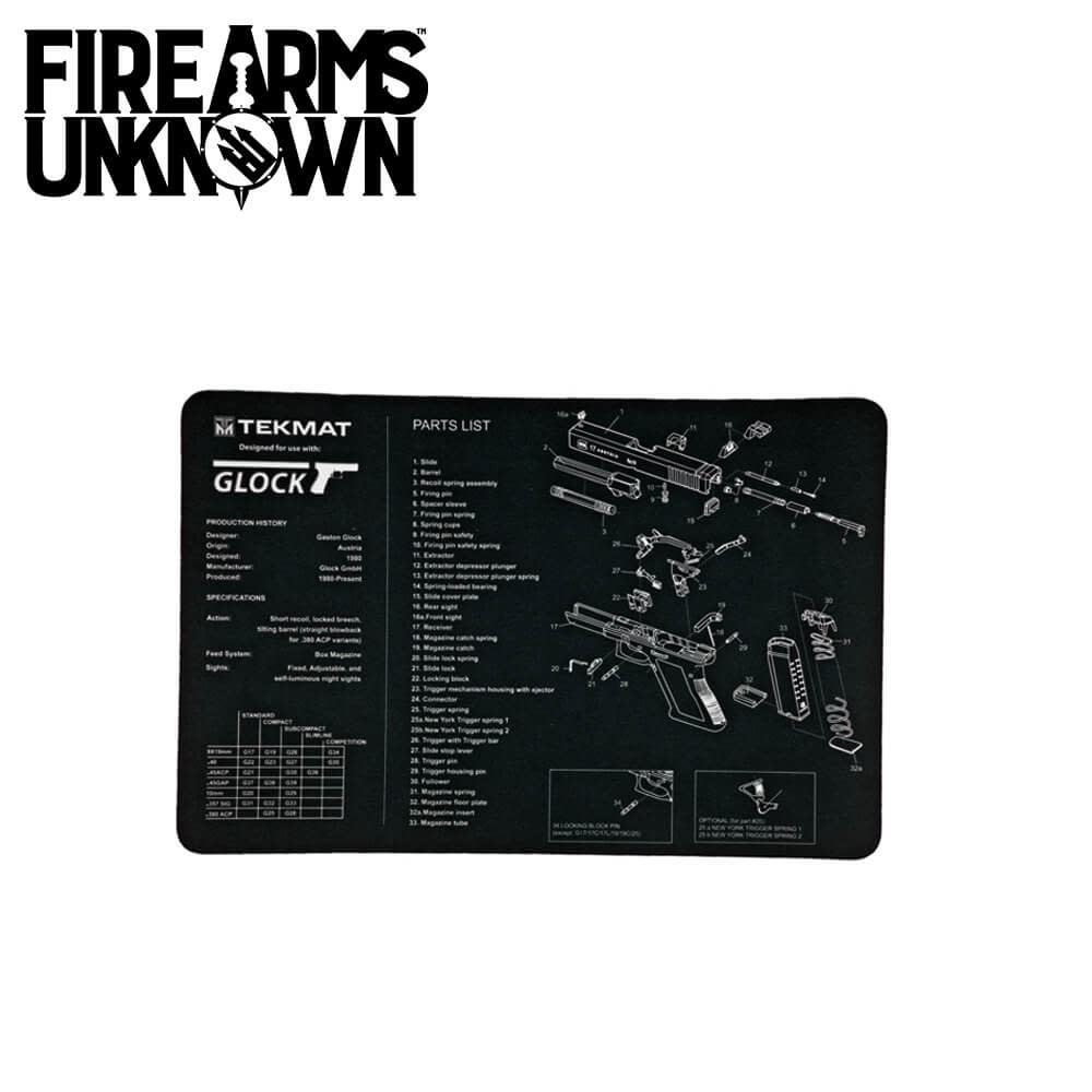 TekMat Pistol Mat For Glock 11"x17" Black
