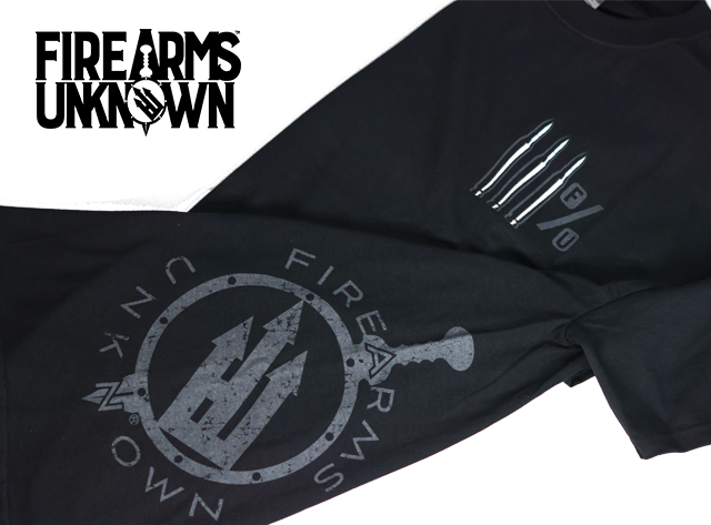 Firearms Unknown FU 3% Front / FU Logo Side T-Shirt Black