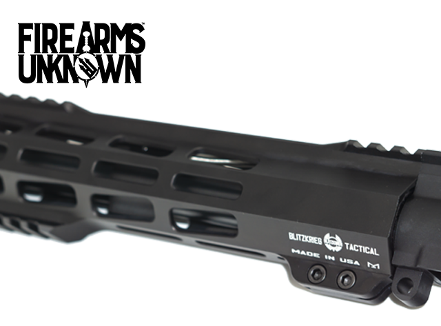 The Symmetry, Pistol Length Upper, 8" 5.56, Black Nitride M16 BCG, Blitzkrieg Gestalt M-Lok 9" Rail