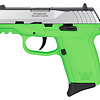 SCCY CPX‑2, 9mm, 3.1" Barrel, 3 Dot Sights, No Safety, StnSt/Lime Grn Gen 3 10 Rd