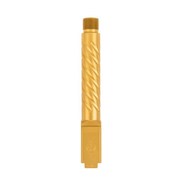 Ballistic Advantage Barrel For Glock 19 Gen 3-5 1/2x28" Threaded PVD Gold Spiral Fluted Premium Series
