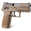 Sig Sauer, P320, M18, Striker Fired, Semi-automatic, Polymer Frame Pistol, 9MM, 3.9", Coyote Tan, SIGLITE Night Sights, Manual Thumb Safety, Optics Ready, (CA Compliant)