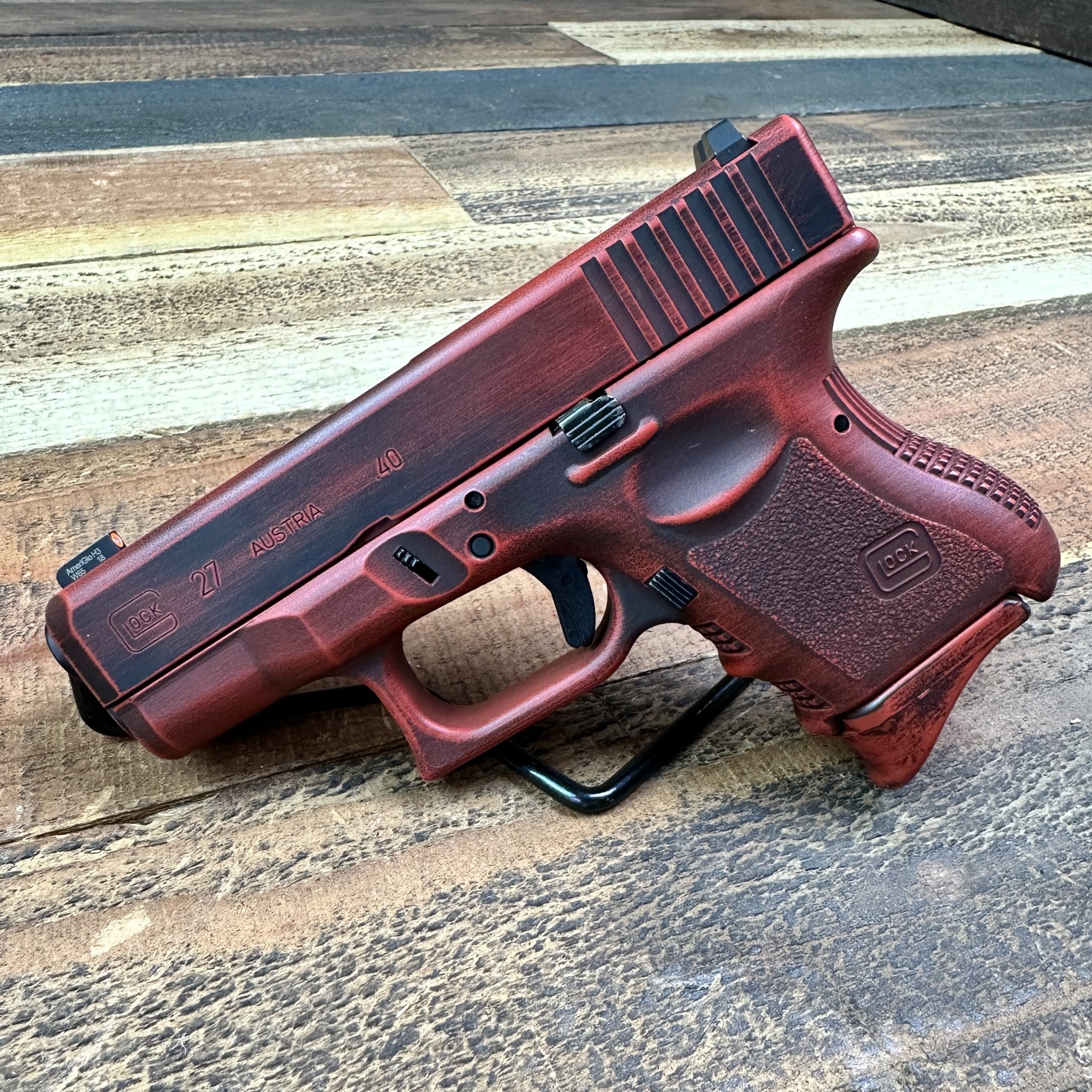 Glock 27 Police Trade-In (USED) Cerakote Distressed Firehouse Red (USED)