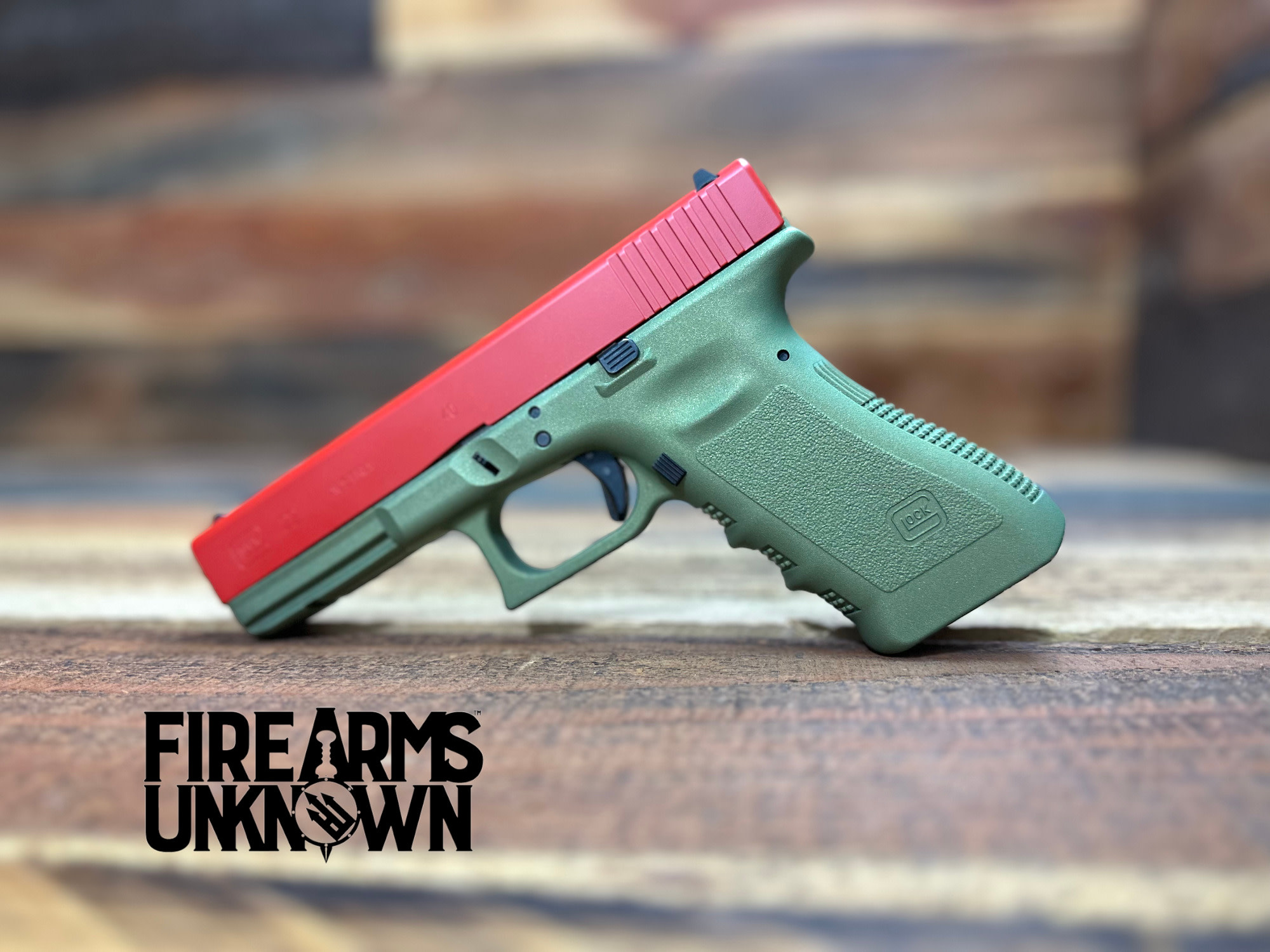 Glock 22, Gen 3, .40 S&W Two-Tone Cerakote Firehouse Red/Crocodile