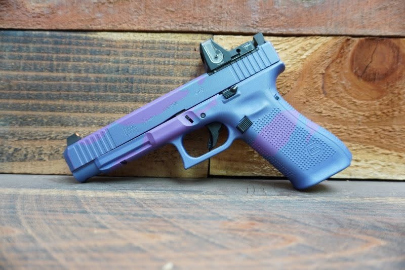Glock G34 MOS GEN 5, Camouflage Cerakote Pistol, W/ Trijicon