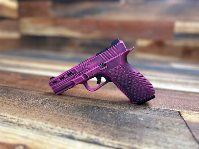 Rock Island STK 100 Custom Cerakote Distressed Prison Pink 2-17rd Mags, 9mm