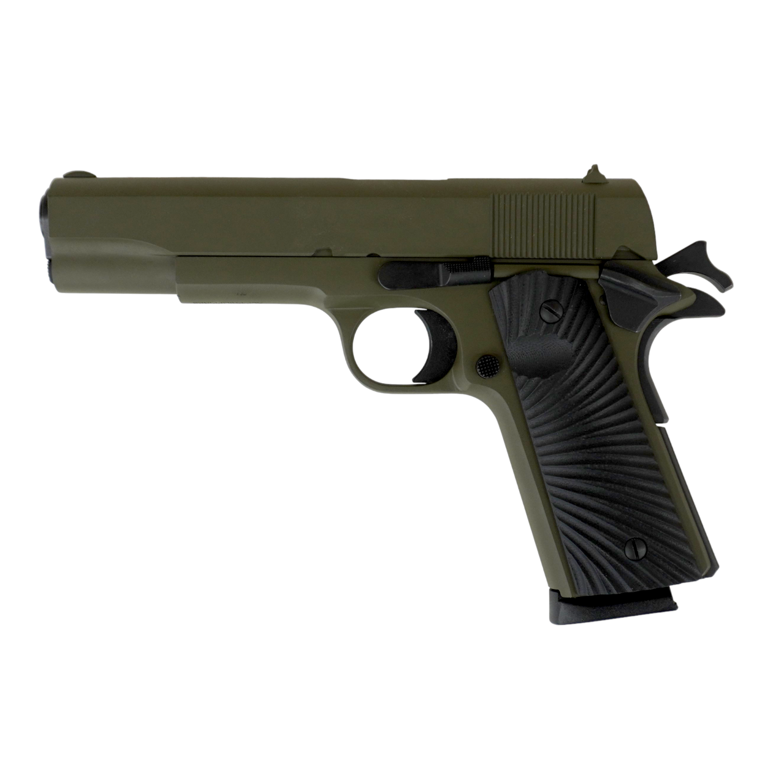 ROCK ISLAND M1911-A1 Green Cerakote w/ Sunburst Grip