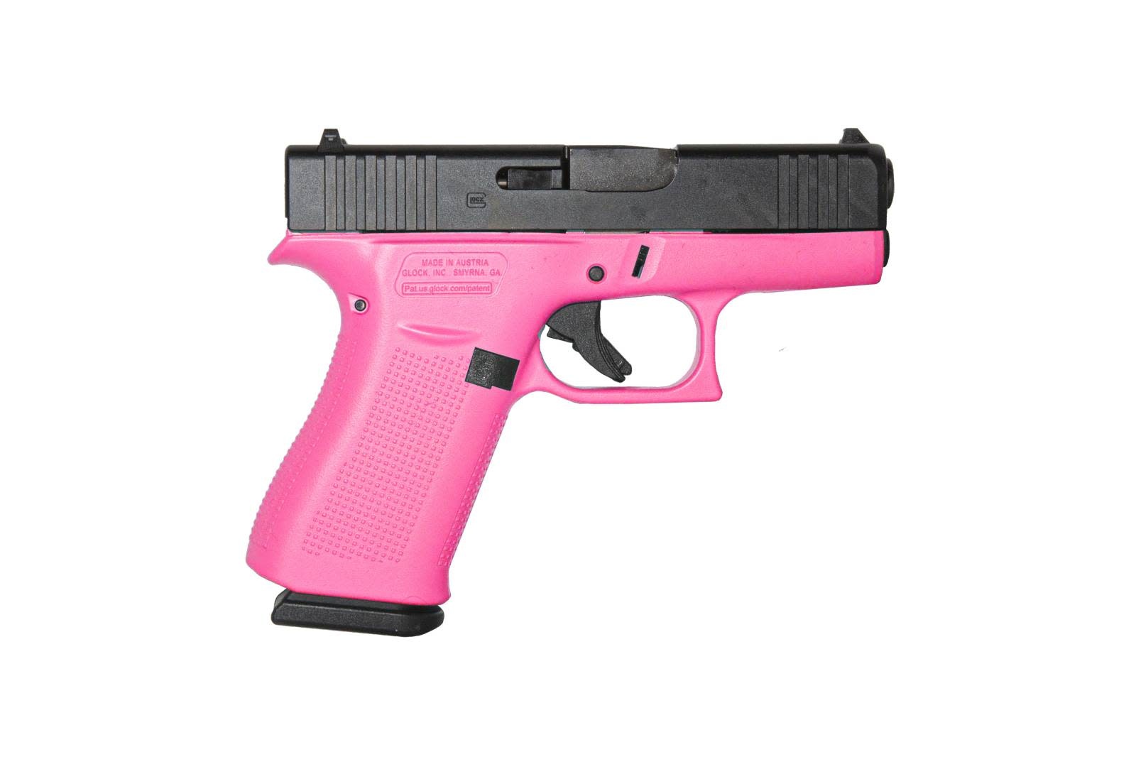 Glock G43X 9MM 3.6" BLK/PINK (2)10RD Pistol