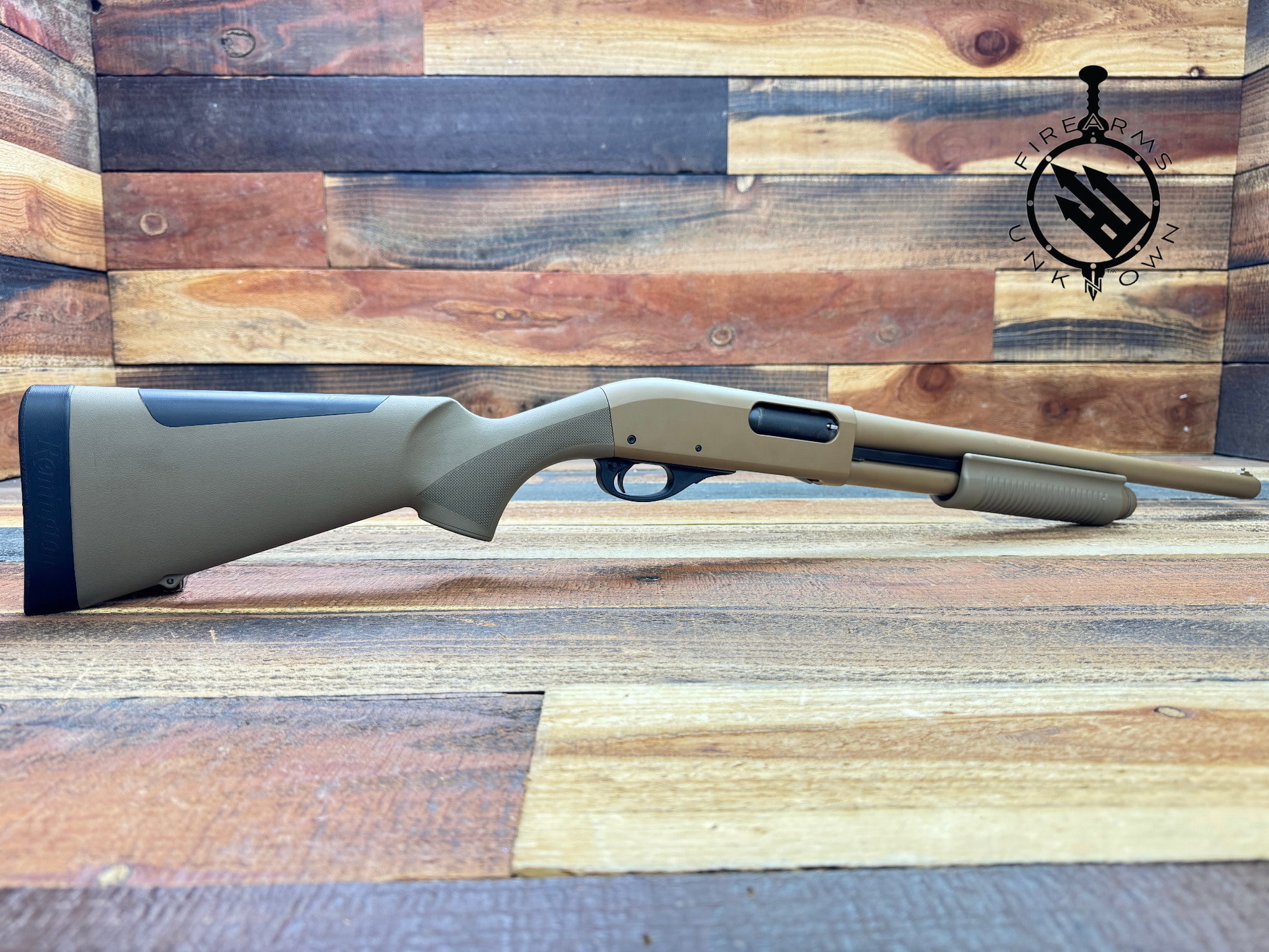 Remington, 870 Tactical, 12GA, Cerakote Troy Coyote Tan & FDE Shotgun
