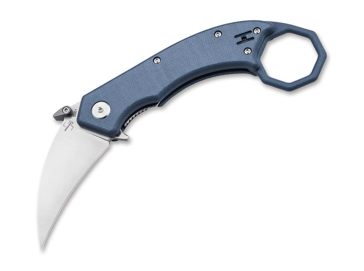 Böker Plus HEL Karambit Blue/Grey Folding Knife