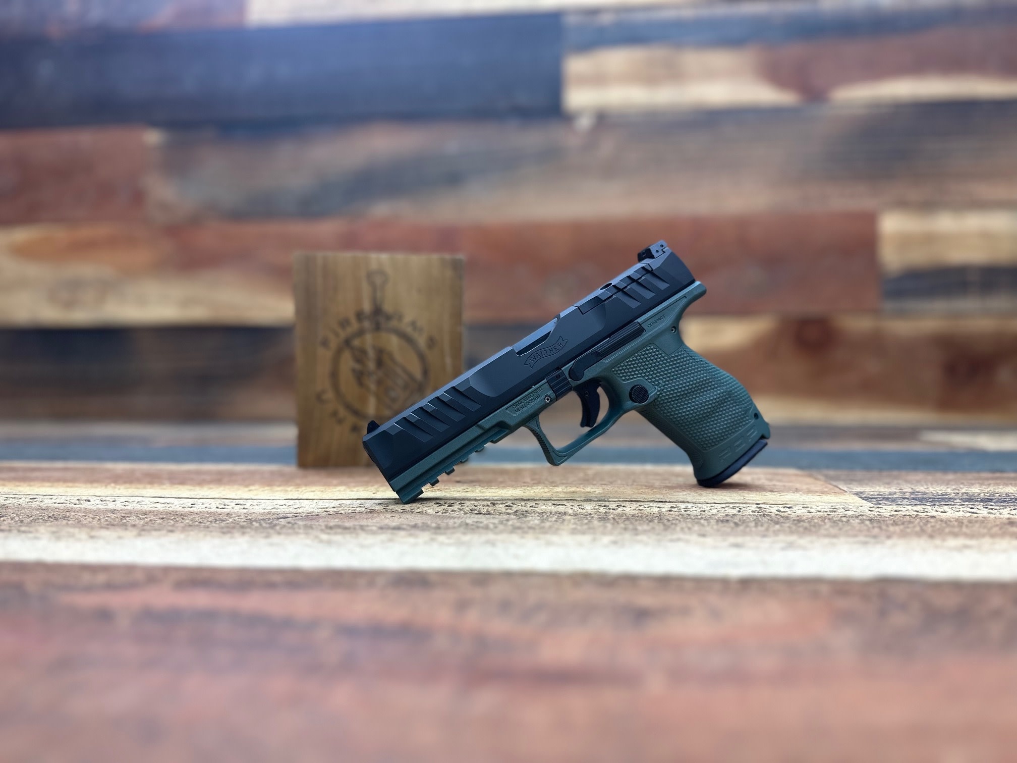 Walther PDP 9mm 5" OR Cerakote Charcoal Green 15RND Pistol