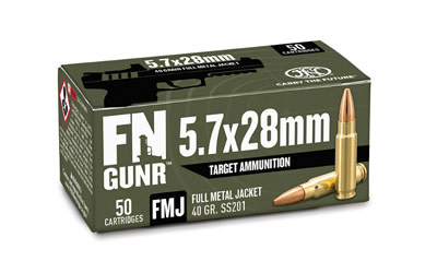 FN America, Gunr, Target Ammunition, 5.7X28MM, 40 Grain, FMJ, 50 Round Box
