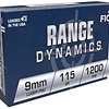 FIOCCHI Range Dynamics 9mm 115gr FMJ 50rd Box