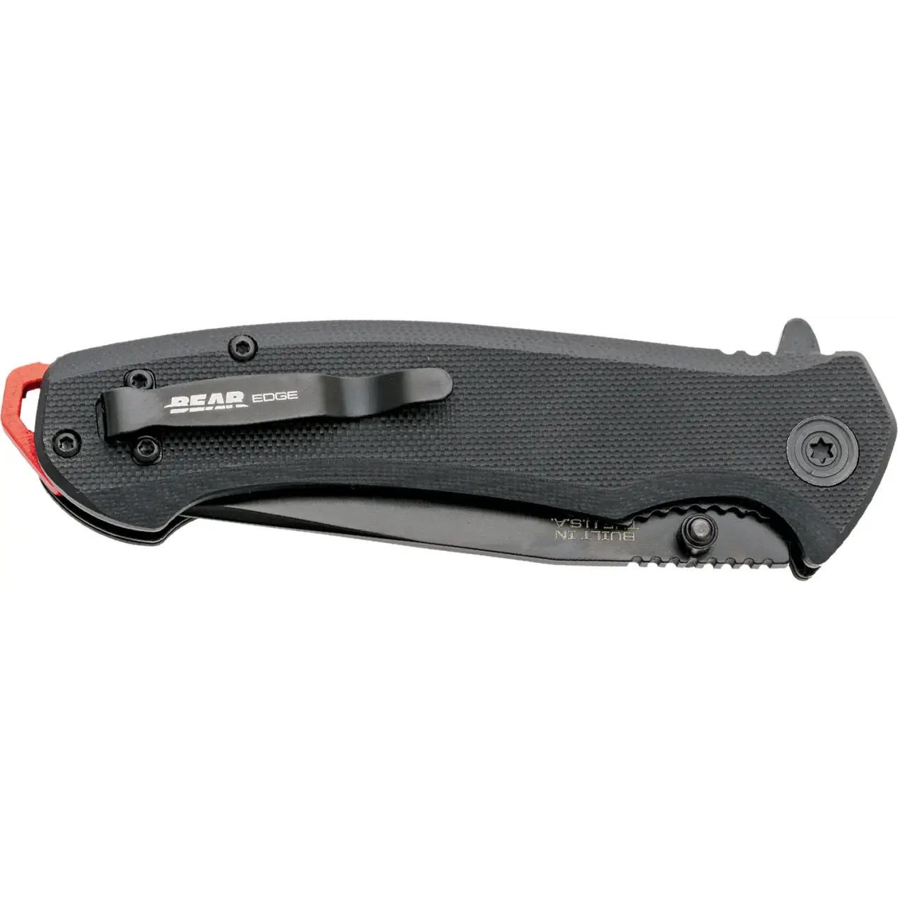 Bear & Son Bear Edge 112 3.5" Assisted Opener Black Folding Knife