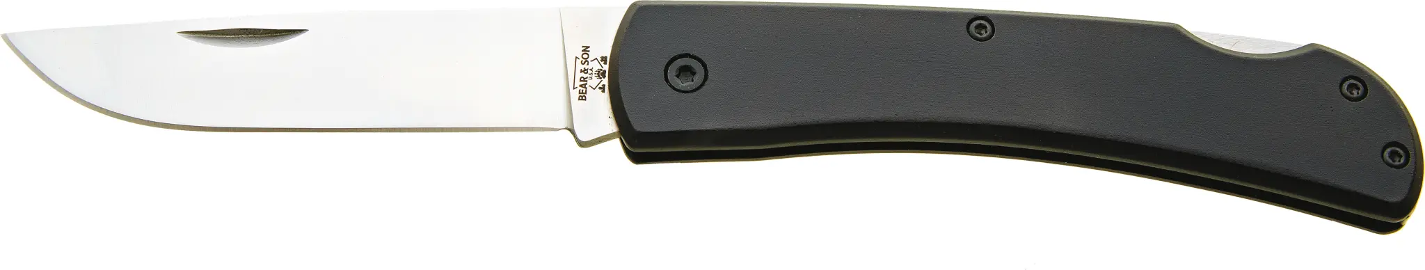 Bear & Son Large Farmhand 3.4" Black Lock Back Folding Knife
