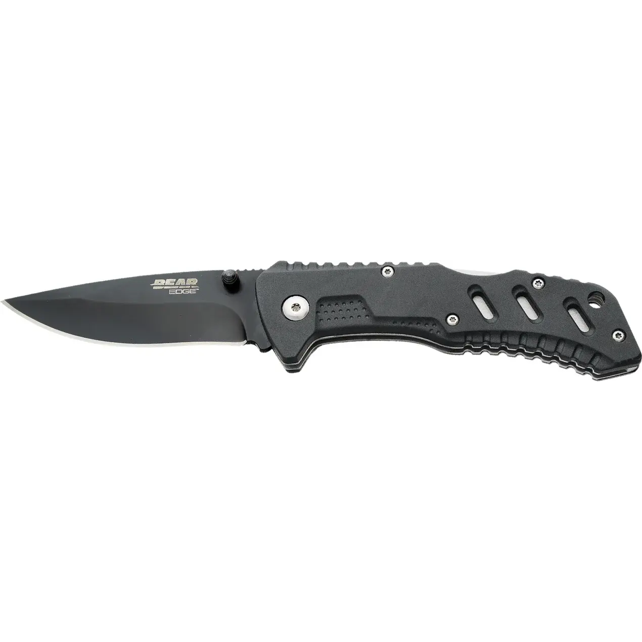 Bear Edge 117 3" Black Spring Assisted Lock Back Knife