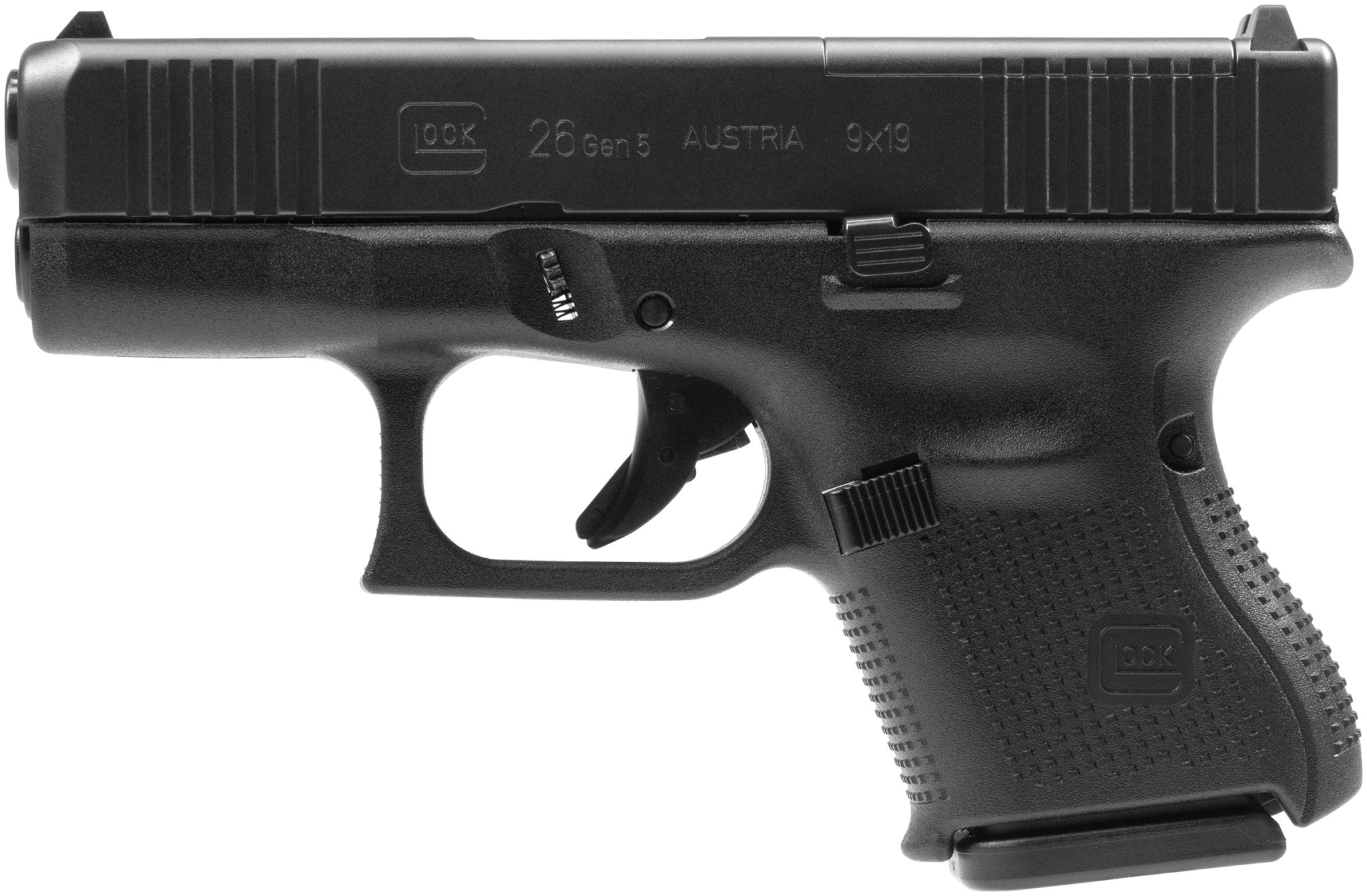 Glock G26 GEN 5 MOS 9MM 3.43" BLK/BLK (3)10 RD Pistol