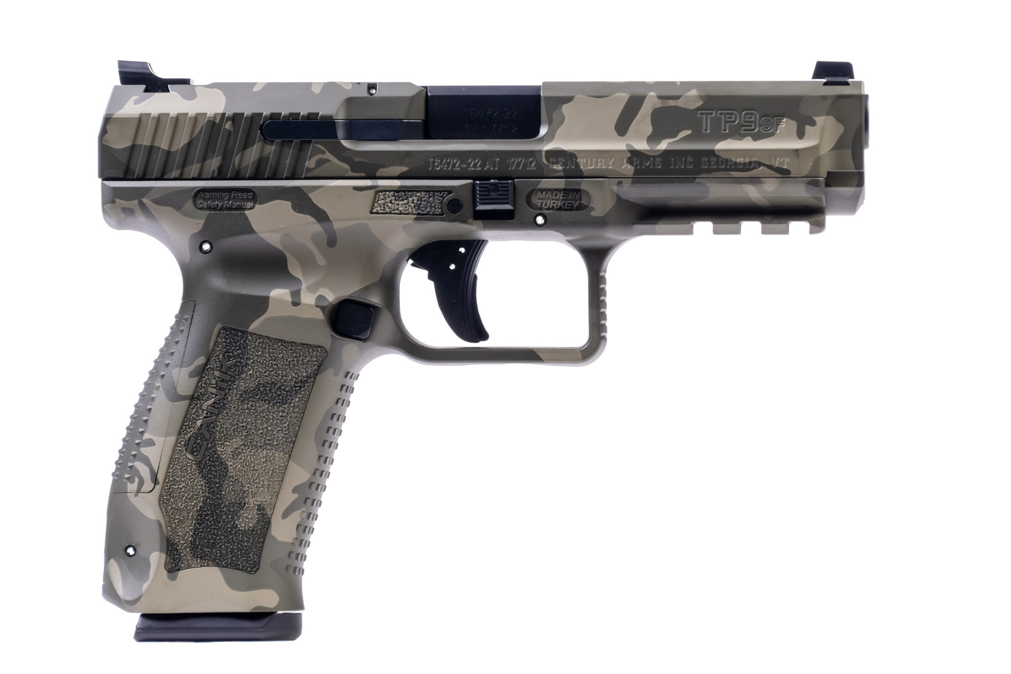 CANIK TP9SF 9MM 4.46"  WOOD GRN (2)18RD Pistol