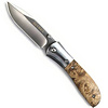 CRKT Carson M4 3.25"SS  w/ Burl Wood Handle Folding Knife