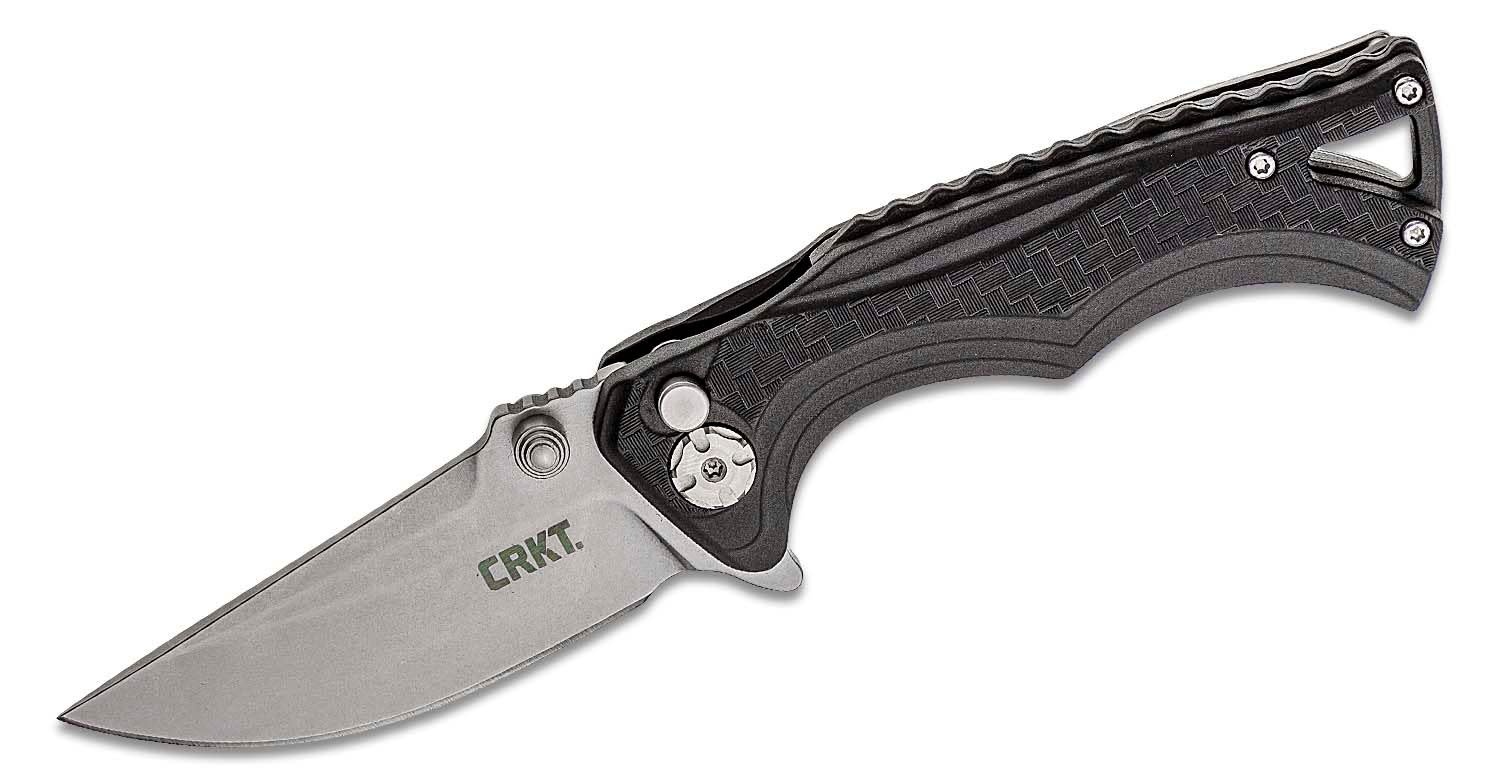 CRKT  BT Fighter Compact 2.856" Black SS Flipper Knife