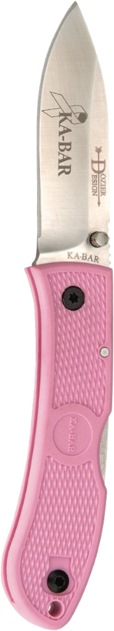 KA-BAR Dozier 3" Pink Folding Hunter Knife