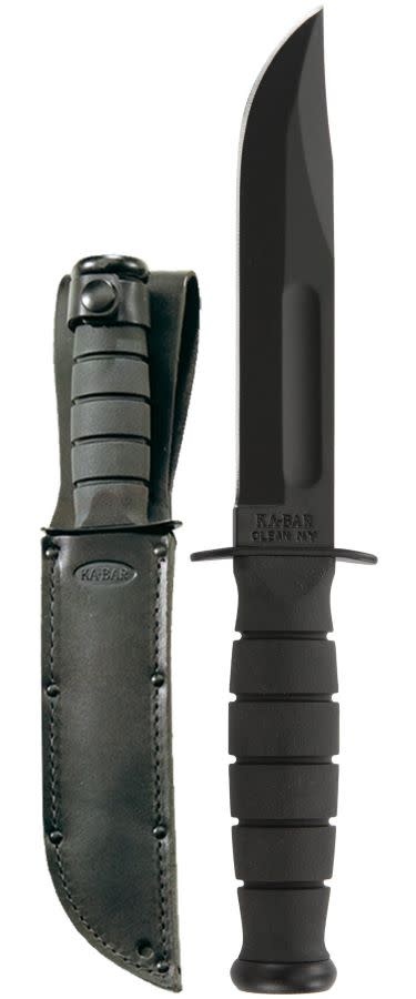 KA-BAR Short Black 5.2" Fixed Knife-CLAM PACK