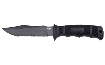 SOG Seal Pup, Fixed Blade Knife, 4.75" Partially Serrated