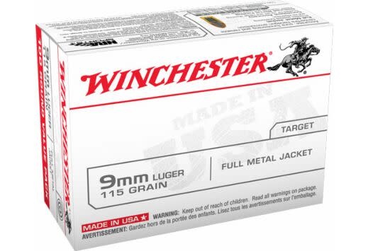 Winchester Ammunition USA 9MM 115gr FMJ 100rd