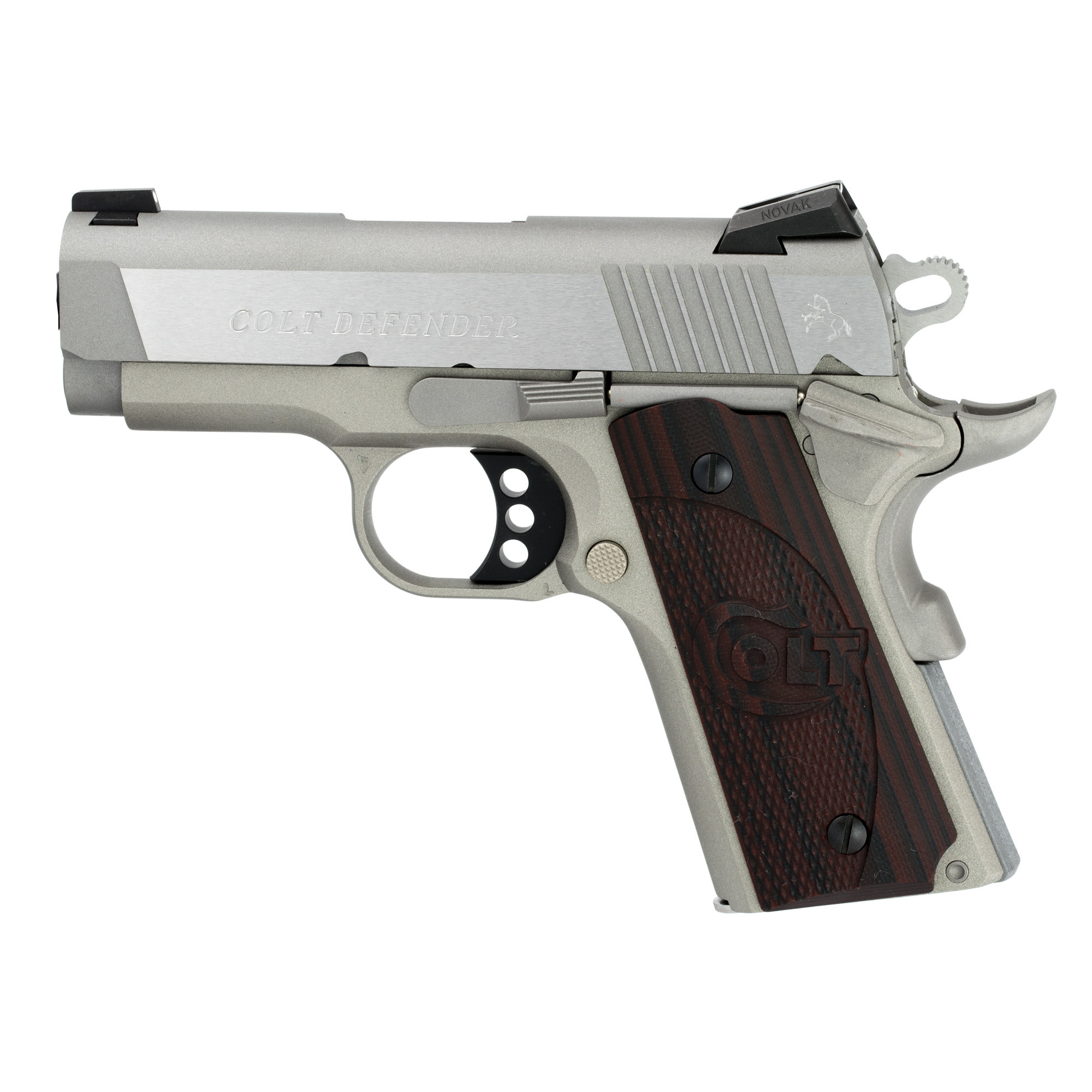 Colt, Defender, 1911, 45ACP, 3", SS/BLK Cherry 7RND Pistol