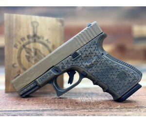 Glock 19 Gen3, Refurbished, Custom Cerakote Troy Coyote Tan, Laser