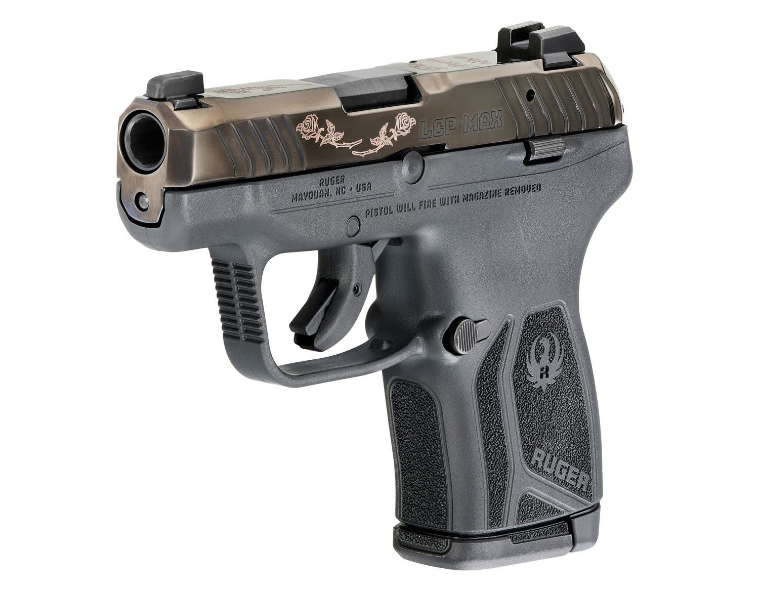 Ruger LCP MAX Rose 380 ACP 2.8" BLK/ROSE 10RND Pistol