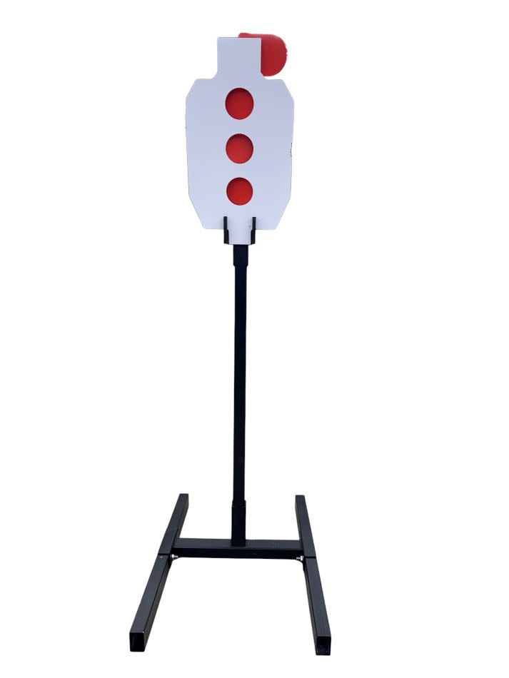 AR500 Steel Silhouette Target w/ (4) Reactive Flags