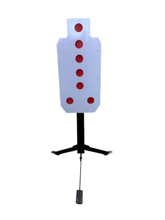 AR500 Steel Silhouette Target w/ (7) Reactive Flags