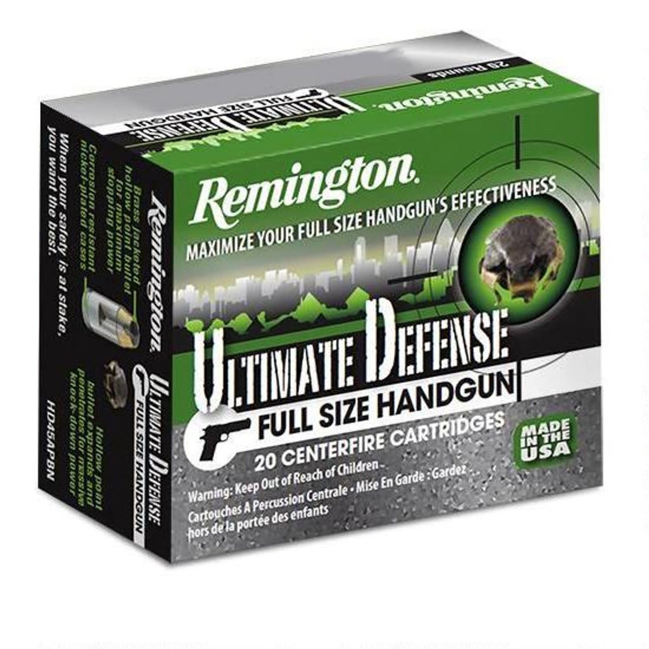 Remington Ultimate Defense Compact 357 MAG 125 Gr. Golden Saber BJHP 20 RND Box